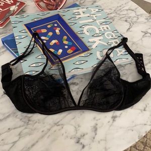 Black Sheer Lace Bra